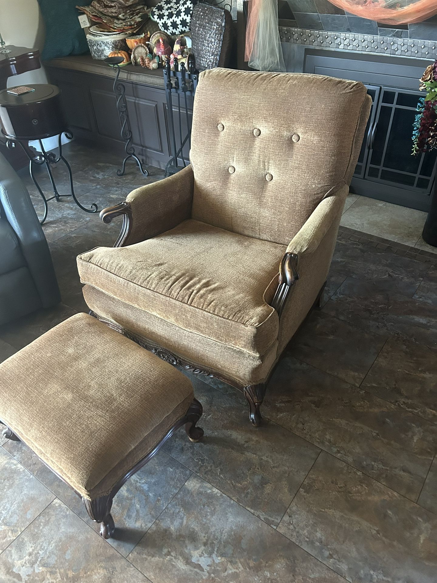 Vintage Chair & Ottoman