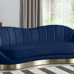 Shelly Velvet Navy Sofa

