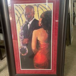 Saxophone Player Tall Picture 3 Feet 