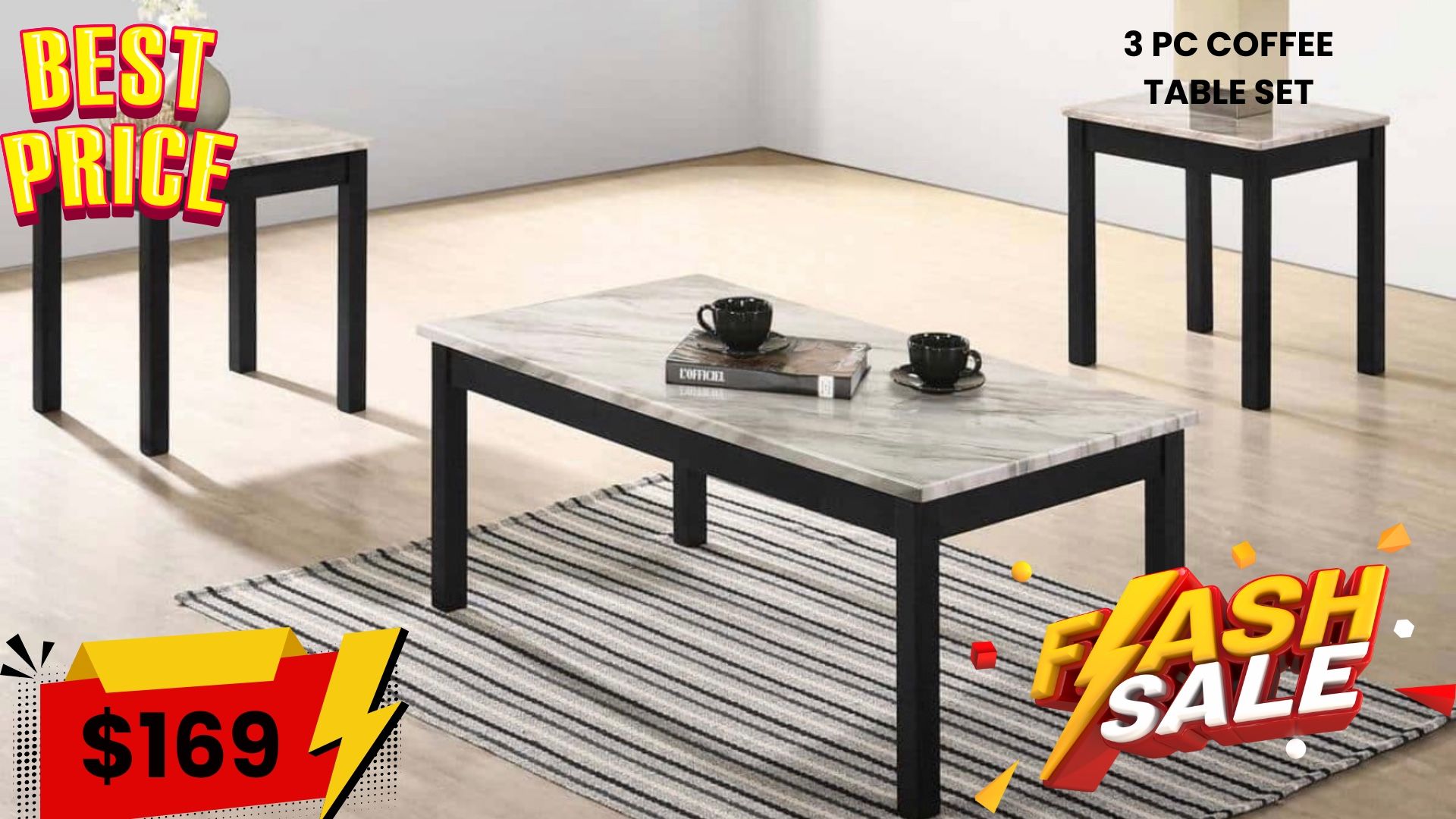 3 PC COFFEE TABLE