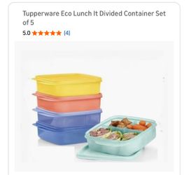 Tupperware Eco Lunch It Divided Container Set of 5