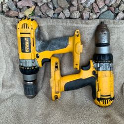 Dewalt 14v And Dewalt 18v Cordless Power Drills