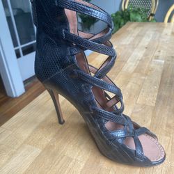Alaia Paris Designer Vintage Leather Heels (Boots)