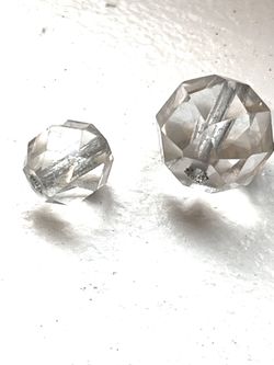 Antique Czechoslovakian Cut Glass Crystal Beads