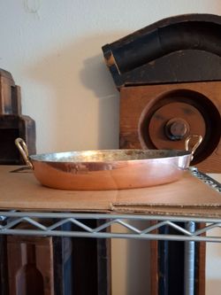 Copper baking dish.