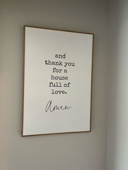 Framed Quote Wall Art Sign