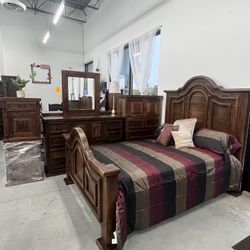 Set Recámara Queen 💯% madera sólida 