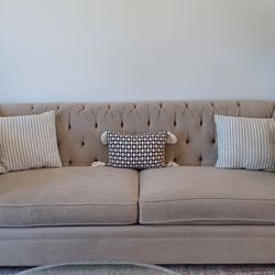 Pottery Barn Chesterfield Cream Couch