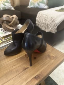 Christian Louboutin Leather Button Ankle Boots