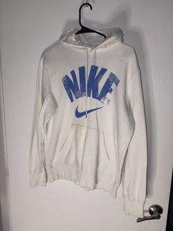 Men’s White And Blue Nike Hoodie 