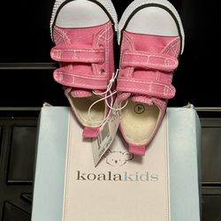 Koala Kids Pink Size 4 Converse Style Velco Baby Shoe