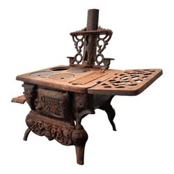 Vintage Crescent Cast Iron Wood Stove SAMPLE SIZE 