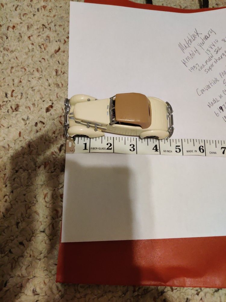 Diecast Model Car, 1937 Convertible Phantom Sedan, G 1978 Matchbox, INT'L LTD