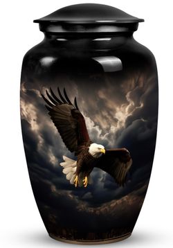 Military Black Eagle Cremation Urn