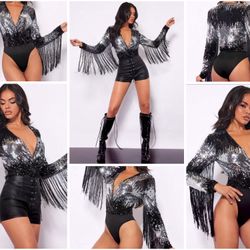 Western | Boho | Stagecoach | Beyoncé | Vaquera | Cowgirl Fringe Sequence One Piece 