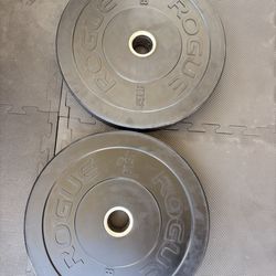 Pair of 45 pounds rogue bumper plates in like new condition