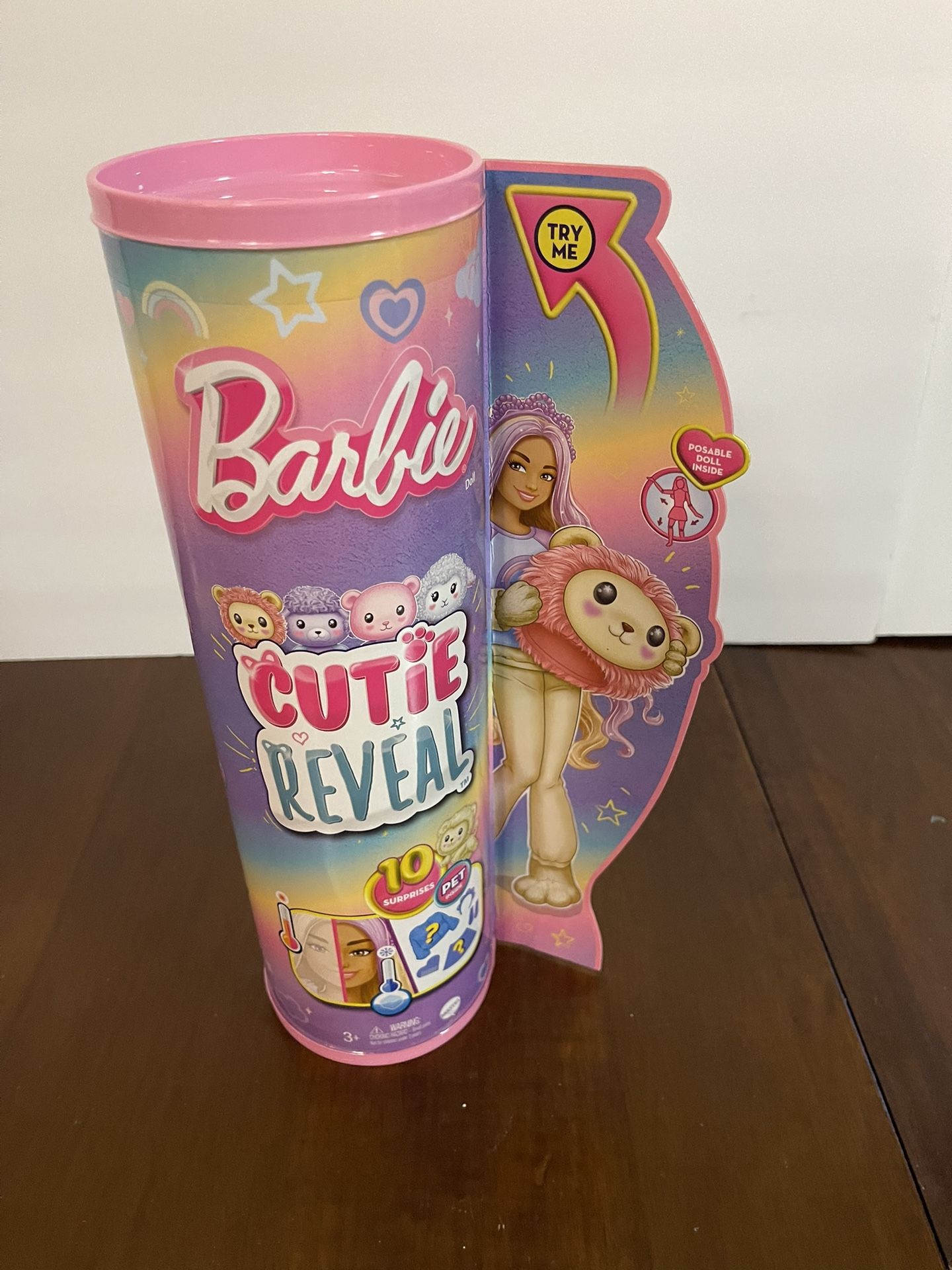 Barbie Doll Cutie Reveal Lion Plush Toy -NEW