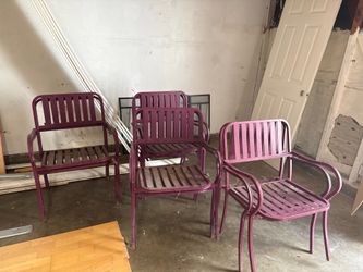 Chairs patio set of 8 metal