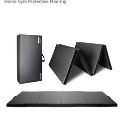 RitFit Upgraded Folding Exercise  Mat 3’x6’,4’x8’,4x10’,2'x8' with Carrying Handles for Yoga, MMA, Stretching, Core Workou