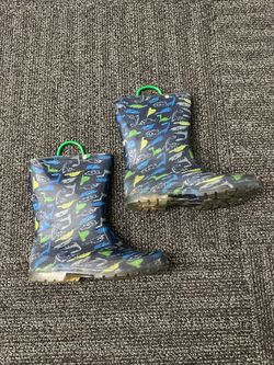 Children's Sz 6 Dinosaur Cartoon Waterproof & Slip-resistant Rain Boots
