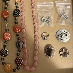 Pristine Vintage Jewelry Collection With Marked And Tested Silver 
