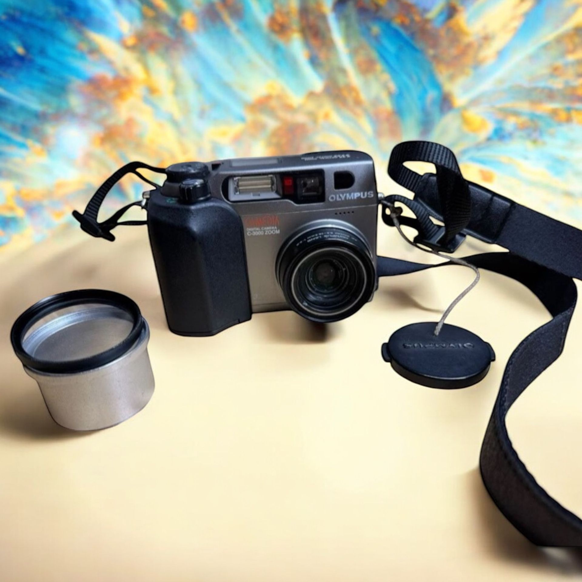 Olympus Camedia C-3000 Zoom Digital Camera w/ bower tube lens extender