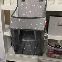 Hanging Diaper Organizer – Grey Star