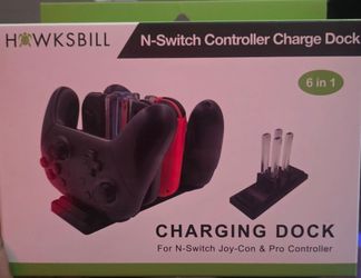 Hawksbill 6-in-1 Nintendo Switch Controller Charging Dock