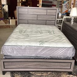 Queen Bed Color Gray Free Delivery 🚚 