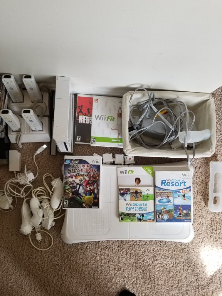 Wii w/ wii fit and wii sports resort