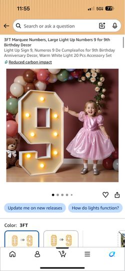 3 ft marquee number 9. Price firm read description.