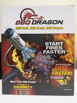 BBQ Dragon Chimney of Insanity XL - Charcoal Starter with Fan (New/Open Box)