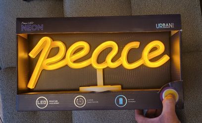 Peace Neon Table Lamp
