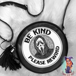 Shop Grim Girl Ghostface Be Kind Please Rewind Purse Crossbody Bag