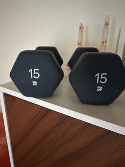 Set of 15 lb Dumbbes