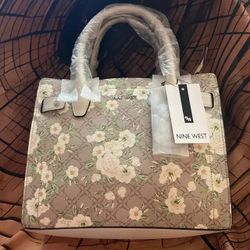 Nine West Bettina Peony Logo Floral Hand Bag