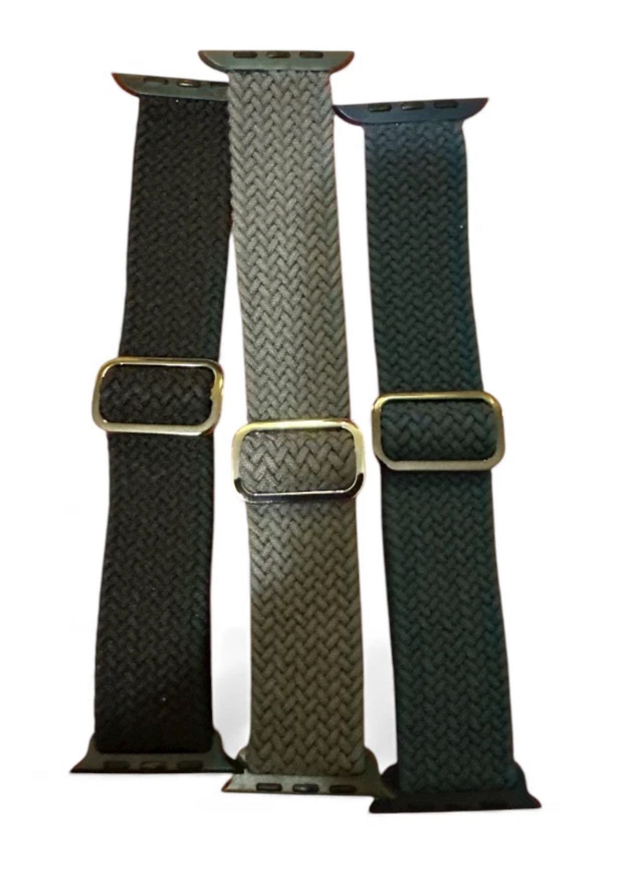 3-Pack Braided Solo Loop Bands for Apple Watch 38-49mm SE Ultra Series