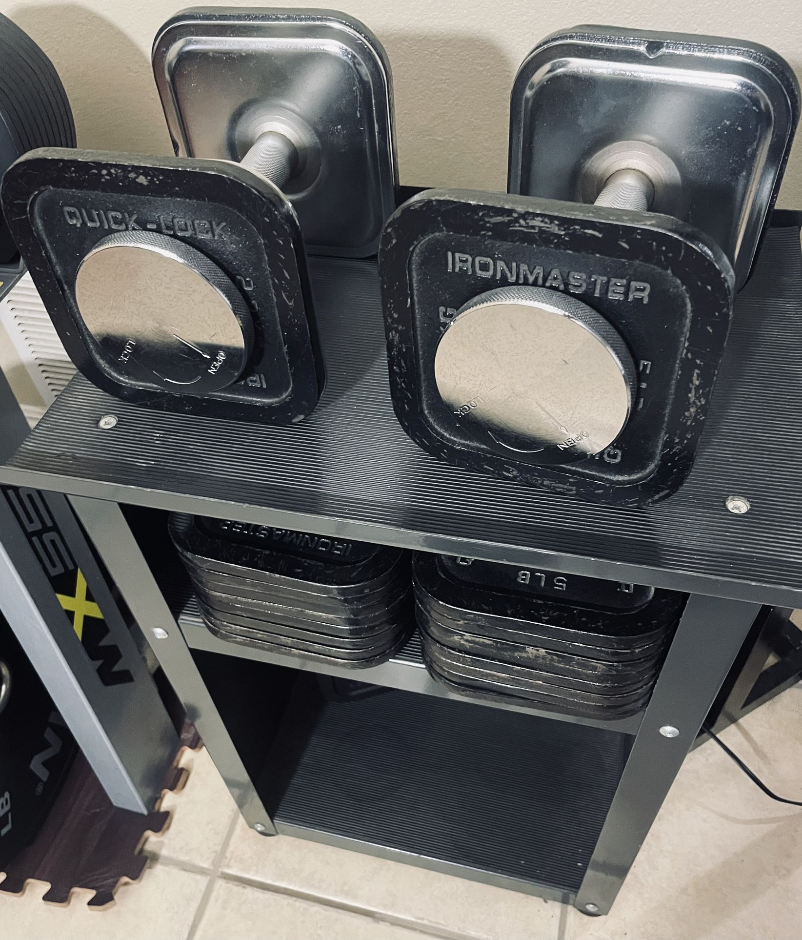 🏋️‍♂️ Iron Master Adjustable Dumbbe w/ Stand – $400