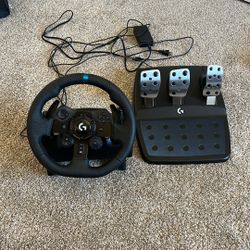 Logitech - G923 Racing Wheel and Pedals for PS5, PS4 and PC - Black