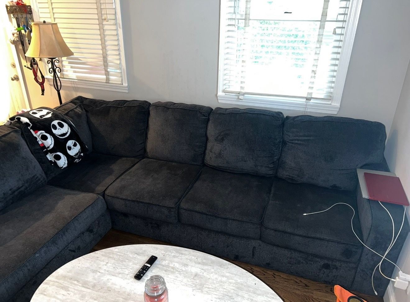 Grey Couch Valor Fabric 