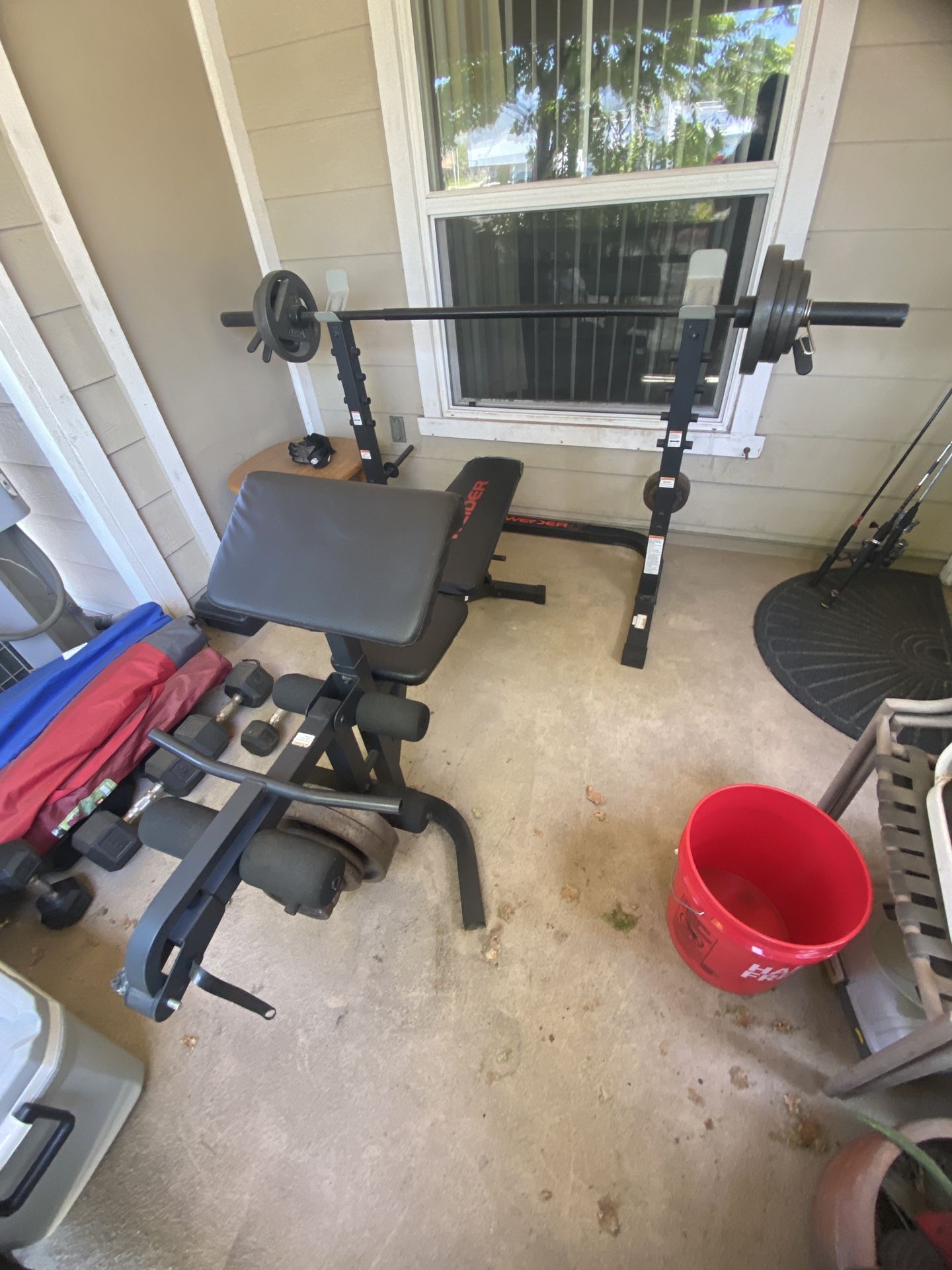 Weider Bench Set (with Weights And Bar Included)