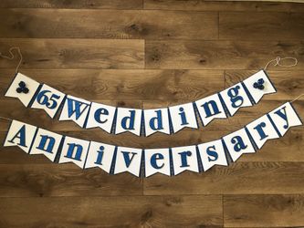 65 Wedding Anniversary Banner