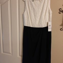 Navy And White Work Dress, Never Worn...