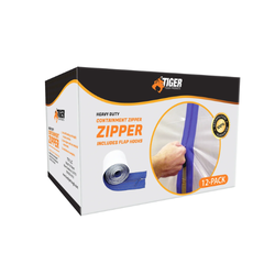 Heavy Duty Containment Zipper. Peel & Stick Double Sided (12 Pack)