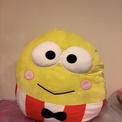 Jumbo Squishmallow Sanrio Keroppi Red Striped Suit Plush