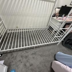 White Metal Bunk Bed