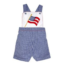 Petit Ami Patriotic July 4th Boys Sunsuit