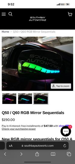 Infiniti Q50 / Q60 Mirror sequentials