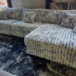 The BIGGEST! Brand New Byers Market SILVER ICE SUPER SIZED 3pc Sectionals (Tax included)