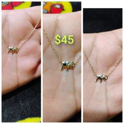 925 Sterling Silver Necklace/Collar Con Dije De Elefante De Plata 925